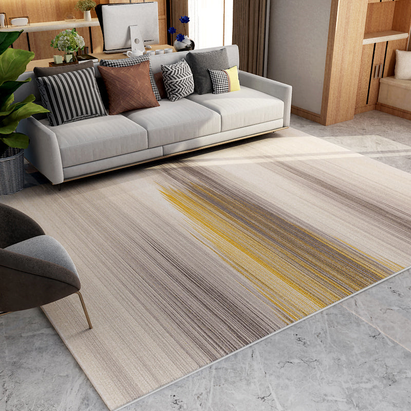 Simple Multi-Colored Ombre Rug Polypropylene Industrial Style Rug Pet Friendly Machine Washable Non-Slip Carpet for Bedroom Gray-Yellow Clearhalo 'Area Rug' 'Rug' 2170615