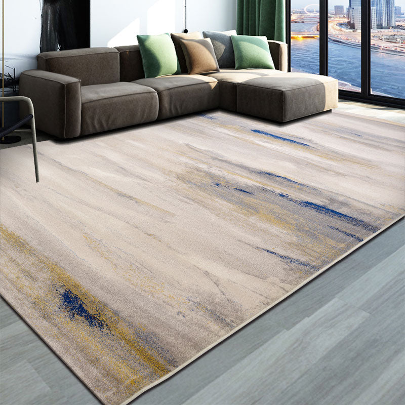 Simple Multi-Colored Ombre Rug Polypropylene Industrial Style Rug Pet Friendly Machine Washable Non-Slip Carpet for Bedroom White Clearhalo 'Area Rug' 'Rug' 2170621