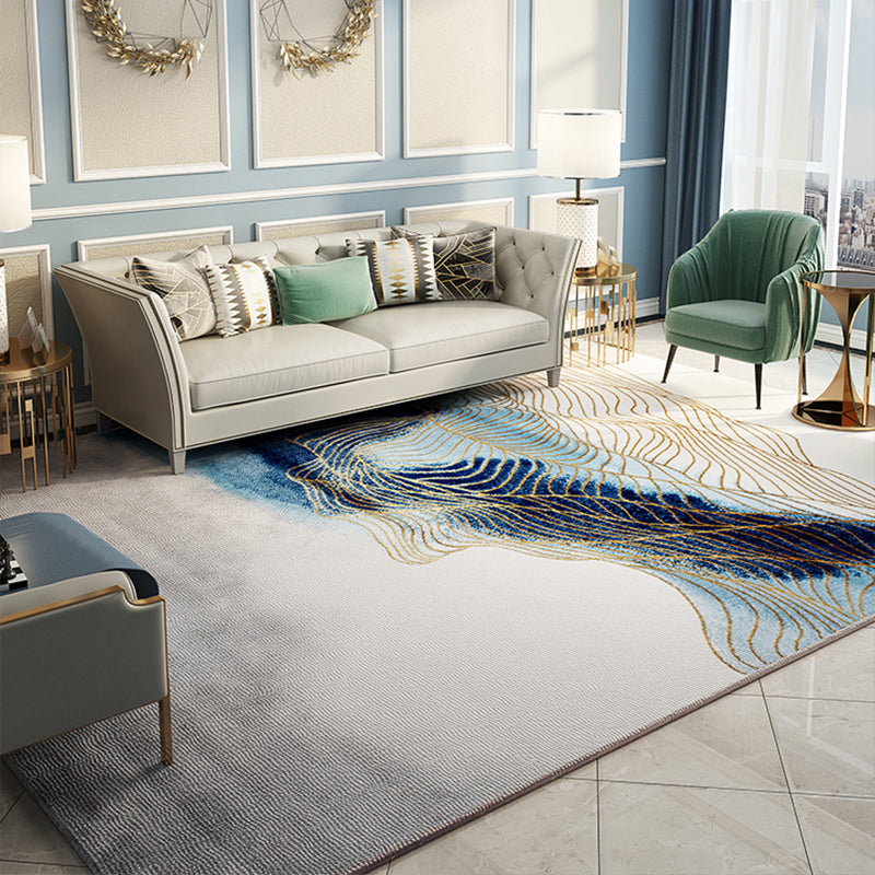 Art Deco Industrial Rug Multi-Color Flowing Swirls Abstract Carpet Pet Friendly Non-Slip Washable Rug for Home - Clearhalo - 'Area Rug' - 'Rug' - 2170628