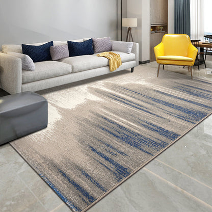 Nostalgic Industrial Rug Multi Colored Cascading Lines Abstract Rug Machine Washable Pet Friendly Non-Slip Rug for Home Decor