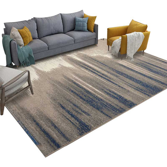 Nostalgic Industrial Rug Multi Colored Cascading Lines Abstract Rug Machine Washable Pet Friendly Non-Slip Rug for Home Decor