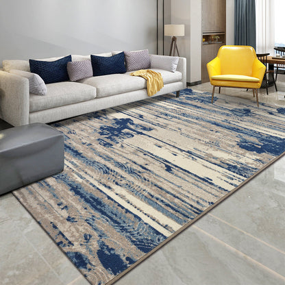 Nostalgic Industrial Rug Multi Colored Cascading Lines Abstract Rug Machine Washable Pet Friendly Non-Slip Rug for Home Decor