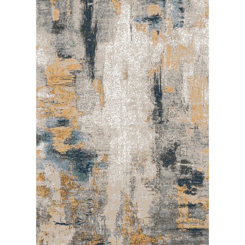 Olden Rustic Look Rug Multi Color Cyberpunk Carpet Polyester Stain Resistant Machine Washable Anti-Slip Backing Rug for Living Room