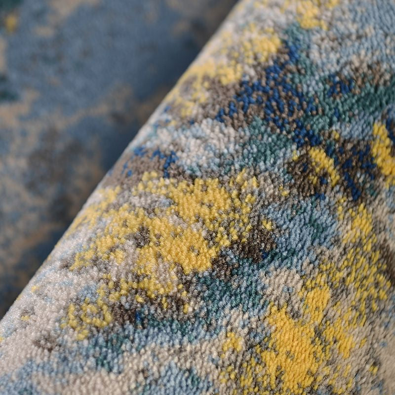 Olden Rustic Look Rug Multi Color Cyberpunk Carpet Polyester Stain Resistant Machine Washable Anti-Slip Backin - view 3