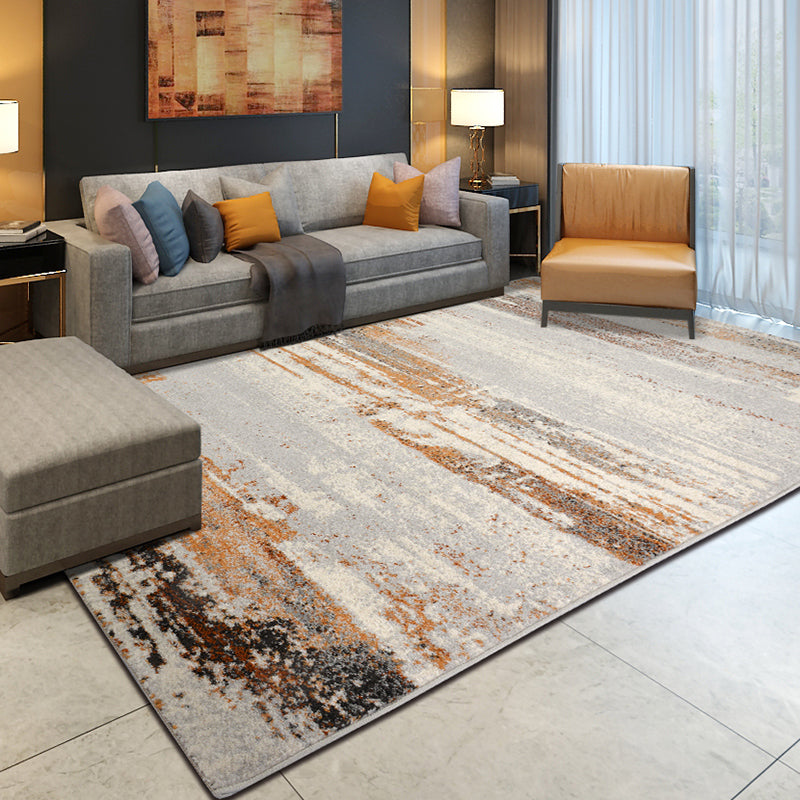 Repurposed Grey Rust Pattern Rug Synthetics Cyberpunk Rug Pet Friendly Non-Slip Machine Washable Carpet for Hotel Clearhalo 'Area Rug' 'Rug' 2170674
