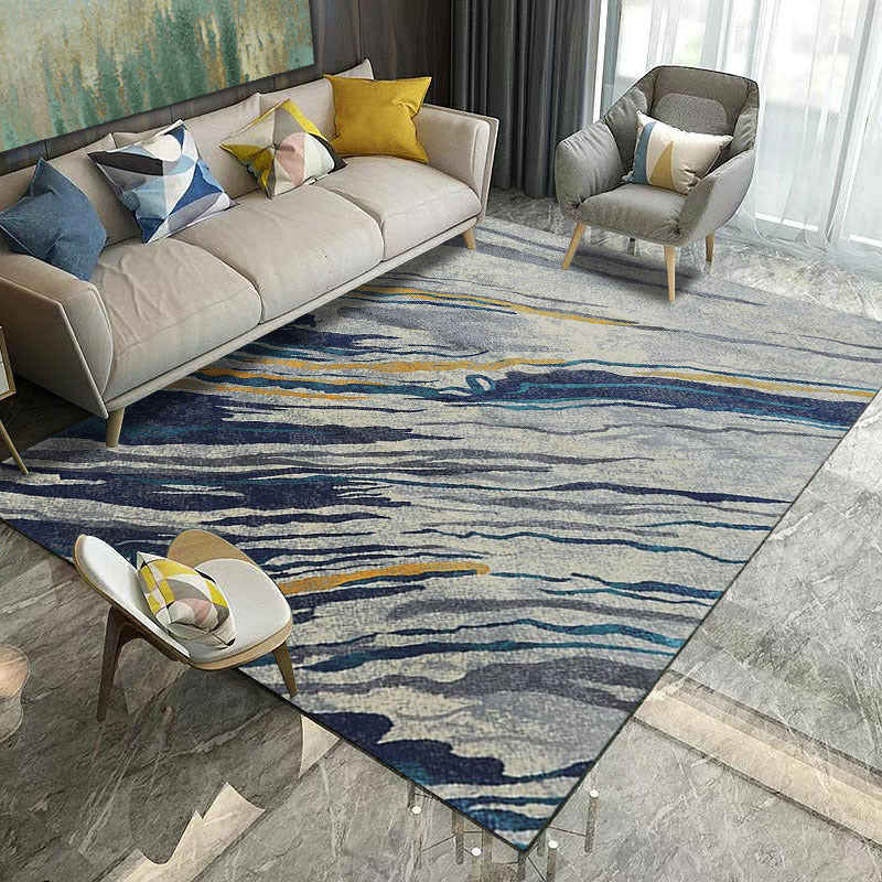 Classical Industrial Style Rug Multicolor Postmodernism Carpet Stain Resistant Pet Friendly Anti-Slip Rug for Room - Navy - Clearhalo - 'Area Rug' - 'Rug' - 2171029