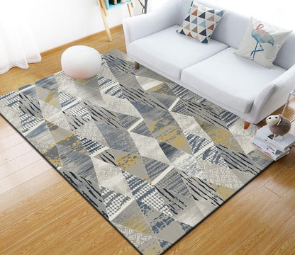 Stylish Multi Colored Industrial Rug Polyester Geometric Rug Pet Friendly Non-Slip Backing Stain Resistant Rug for Home Decor Clearhalo 'Area Rug' 'Rug' 2171051