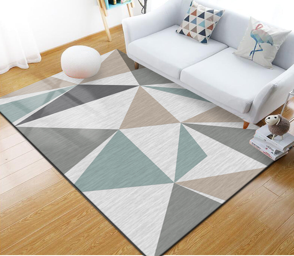 Stylish Multi Colored Industrial Rug Polyester Geometric Rug Pet Friendly Non-Slip Backing Stain Resistant Rug for Home Decor Clearhalo 'Area Rug' 'Rug' 2171053