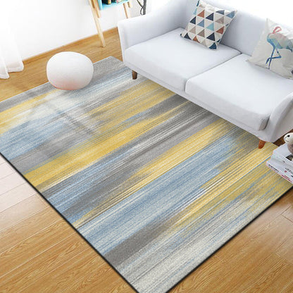 Stylish Multi Colored Industrial Rug Polyester Geometric Rug Pet Friendly Non-Slip Backing Stain Resistant Rug for Home Decor Gray-Yellow Clearhalo 'Area Rug' 'Rug' 2171054