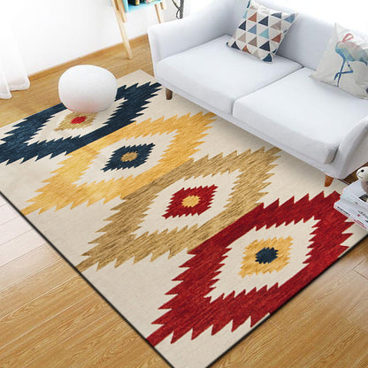 Stylish Multi Colored Industrial Rug Polyester Geometric Rug Pet Friendly Non-Slip Backing Stain Resistant Rug for Home Decor Red Clearhalo 'Area Rug' 'Rug' 2171061