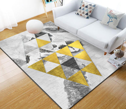Stylish Multi Colored Industrial Rug Polyester Geometric Rug Pet Friendly Non-Slip Backing Stain Resistant Rug for Home Decor Clearhalo 'Area Rug' 'Rug' 2171063