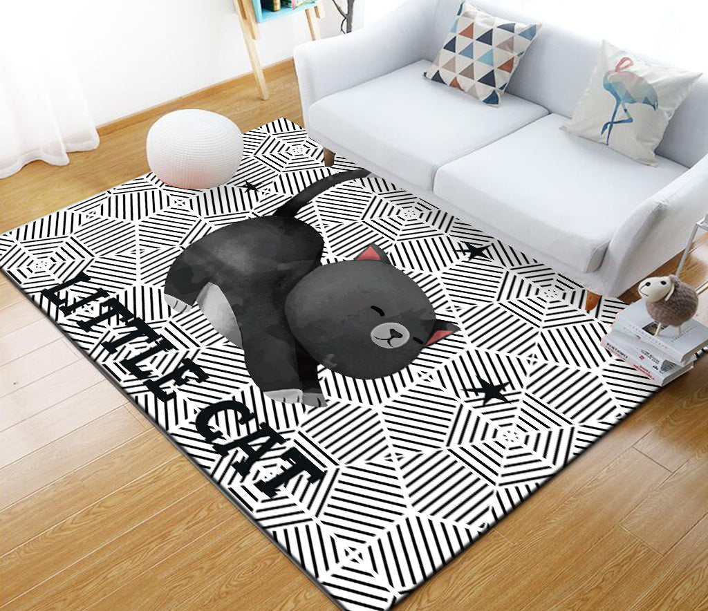 Stylish Multi Colored Industrial Rug Polyester Geometric Rug Pet Friendly Non-Slip Backing Stain Resistant Rug for Home Decor Clearhalo 'Area Rug' 'Rug' 2171069