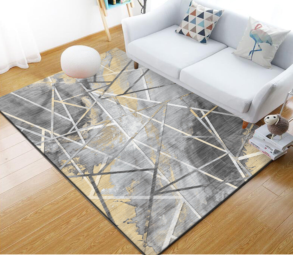 Stylish Multi Colored Industrial Rug Polyester Geometric Rug Pet Friendly Non-Slip Backing Stain Resistant Rug for Home Decor Clearhalo 'Area Rug' 'Rug' 2171070