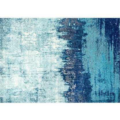 Industrial Style Home Rug Multi-Color Expressionism Carpet Synthetics Anti-Slip Pet Friendly Machine Washable Rug