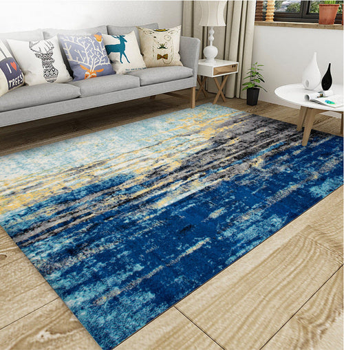 Industrial Style Home Rug Multi-Color Expressionism Carpet Synthetics