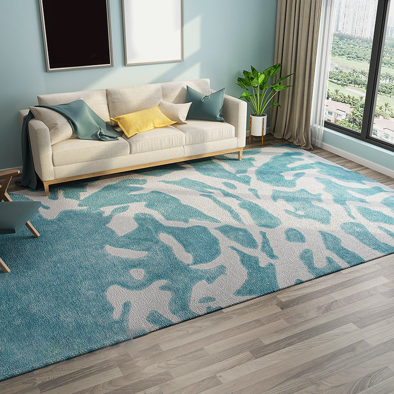 Chic Postmodernism Rug Multi Color Steampunk Carpet Synthetics Pet Friendly Stain Resistant Non-Slip Backing Rug for Home - Lake Green - Clearhalo - 'Area Rug' - 'Rug' - 2171145