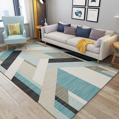 Chic Postmodernism Rug Multi Color Steampunk Carpet Synthetics Pet Friendly Stain Resistant Non-Slip Backing Rug for Home - Lake Blue - Clearhalo - 'Area Rug' - 'Rug' - 2171146