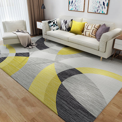 Chic Postmodernism Rug Multi Color Steampunk Carpet Synthetics Pet Friendly Stain Resistant Non-Slip Backing Rug for Home - Yellow - Clearhalo - 'Area Rug' - 'Rug' - 2171148