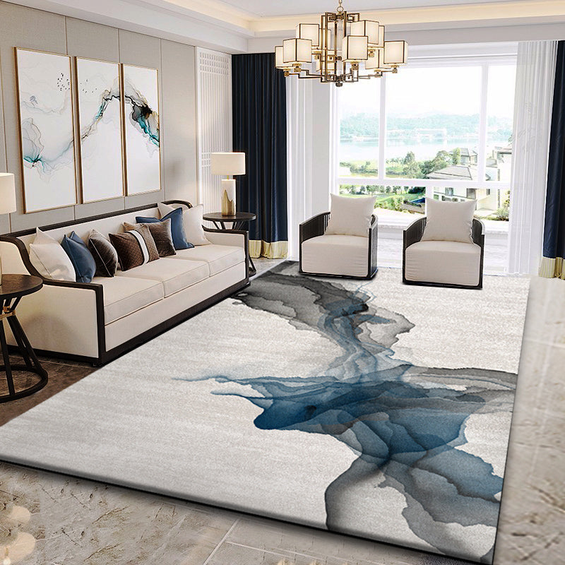 Industrial Plain Rug Multi Color Synthetics Area Carpet Pet Friendly Anti-Slip Machine Washable Rug for Great - view 4