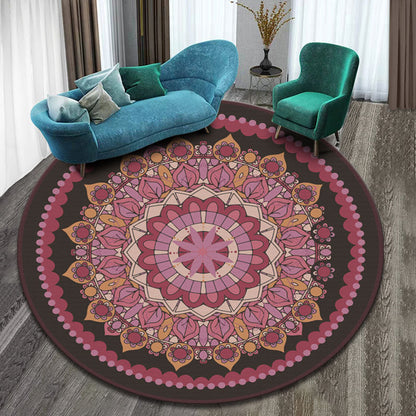 Classy Multicolor Tribal Print Rug Synthetics Bohemian Carpet Non-Slip Pet Friendly Washable Area Rug for Home Deco Pink Clearhalo 'Area Rug' 'Bohemian' 'Rugs' Rug' 2171642