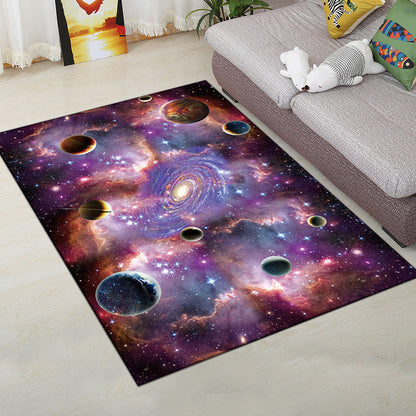 Multi-Color Modern Rug Polyester Digital Graphic Area Carpet Anti-Slip Backing Pet Friendly Washable Rug for Guest Room - Purple - Clearhalo - 'Area Rug' - 'Rug' - 2183656