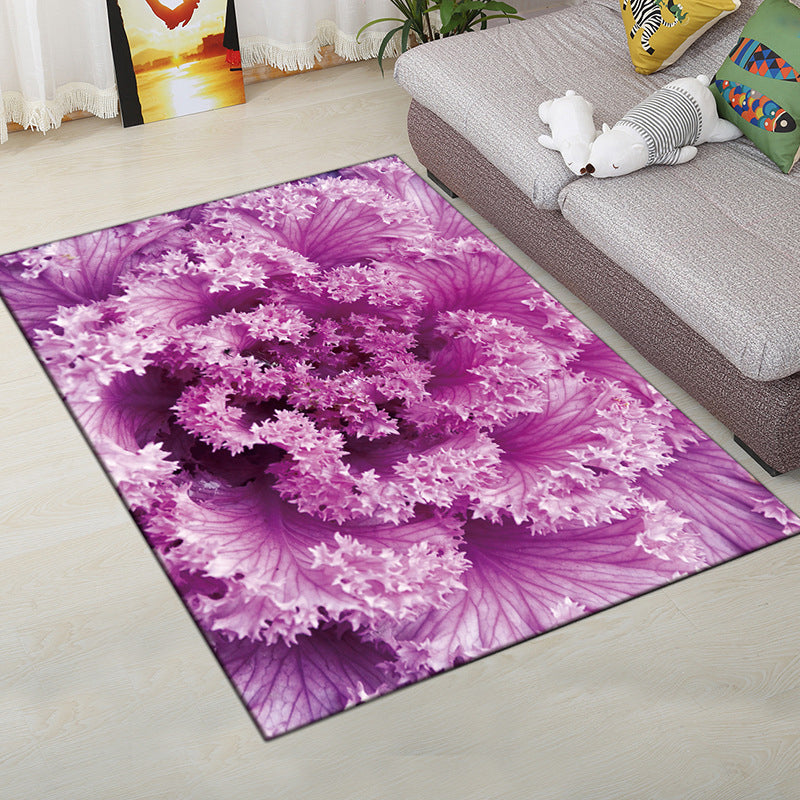 Multi-Color Modern Rug Polyester Digital Graphic Area Carpet Anti-Slip Backing Pet Friendly Washable Rug for Guest Room - Light Purple - Clearhalo - 'Area Rug' - 'Rug' - 2183662