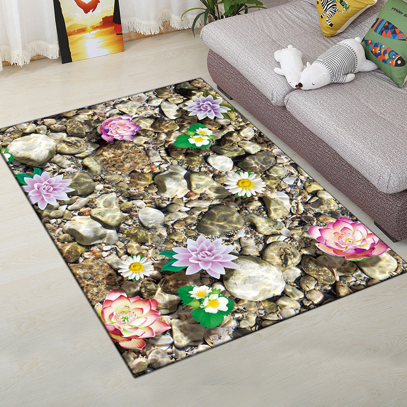 Multi-Color Modern Rug Polyester Digital Graphic Area Carpet Anti-Slip Backing Pet Friendly Washable Rug for Guest Room - Clearhalo - 'Area Rug' - 'Rug' - 2183666