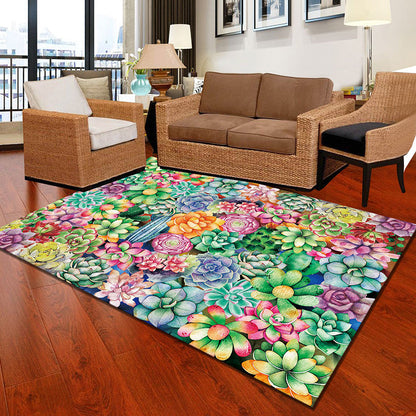 Multi-Color Modern Rug Polyester Digital Graphic Area Carpet Anti-Slip Backing Pet Friendly Washable Rug for Guest Room - Light Green - Clearhalo - 'Area Rug' - 'Rug' - 2183668