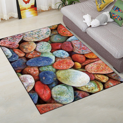 Multi-Color Modern Rug Polyester Digital Graphic Area Carpet Anti-Slip Backing Pet Friendly Washable Rug for Guest Room - Yellow-Red - Clearhalo - 'Area Rug' - 'Rug' - 2183672