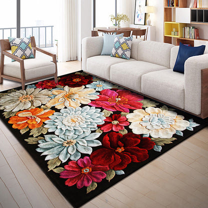 Multi-Color Modern Rug Polyester Digital Graphic Area Carpet Anti-Slip Backing Pet Friendly Washable Rug for Guest Room - Red-Blue - Clearhalo - 'Area Rug' - 'Rug' - 2183681