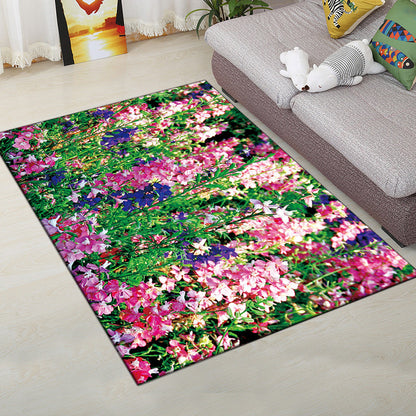 Multi-Color Modern Rug Polyester Digital Graphic Area Carpet Anti-Slip Backing Pet Friendly Washable Rug for Guest Room - Pink-Green - Clearhalo - 'Area Rug' - 'Rug' - 2183684