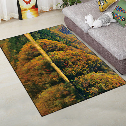 Multi-Color Modern Rug Polyester Digital Graphic Area Carpet Anti-Slip Backing Pet Friendly Washable Rug for Guest Room - Green-Yellow - Clearhalo - 'Area Rug' - 'Rug' - 2183686