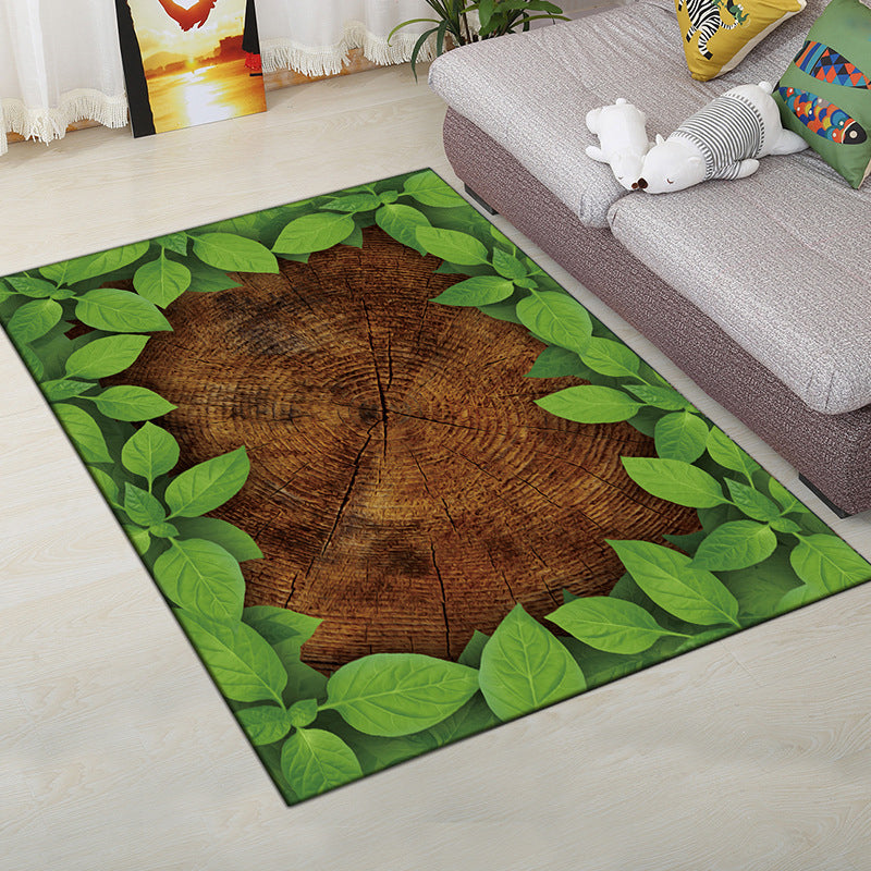 Multi-Color Modern Rug Polyester Digital Graphic Area Carpet Anti-Slip Backing Pet Friendly Washable Rug for Guest Room - Brown - Clearhalo - 'Area Rug' - 'Rug' - 2183692