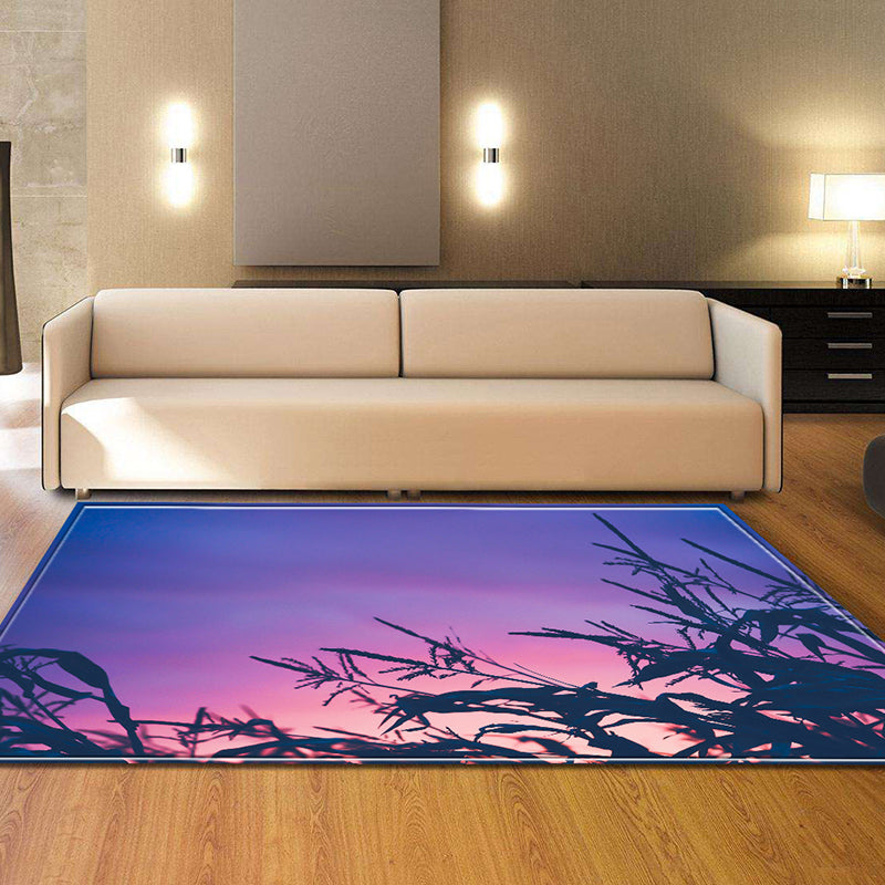 Trendy Contemporary Indoor Rug Multi Colored Graphic Print Rug Anti-Slip Machine Washable Stain Resistant Rug for Family Room Purple Clearhalo 'Area Rug' 'Rug' 2183735