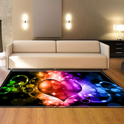Trendy Contemporary Indoor Rug Multi Colored Graphic Print Rug Anti-Slip Machine Washable Stain Resistant Rug for Family Room Purplish Blue Clearhalo 'Area Rug' 'Rug' 2183749