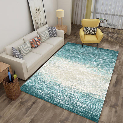 Multicolor 3D Illusion Geometry Rug Polyester Modernist Rug Anti-Slip Pet Friendly Machine Washable Rug for Great Room - Light Blue-White - Clearhalo - 'Area Rug' - 'Rug' - 2183791