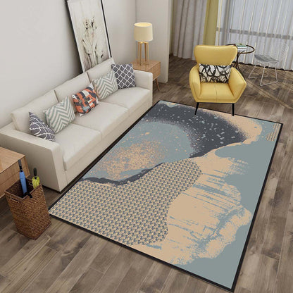 Multicolor 3D Illusion Geometry Rug Polyester Modernist Rug Anti-Slip Pet Friendly Machine Washable Rug for Great Room - Light Blue - Clearhalo - 'Area Rug' - 'Rug' - 2183799