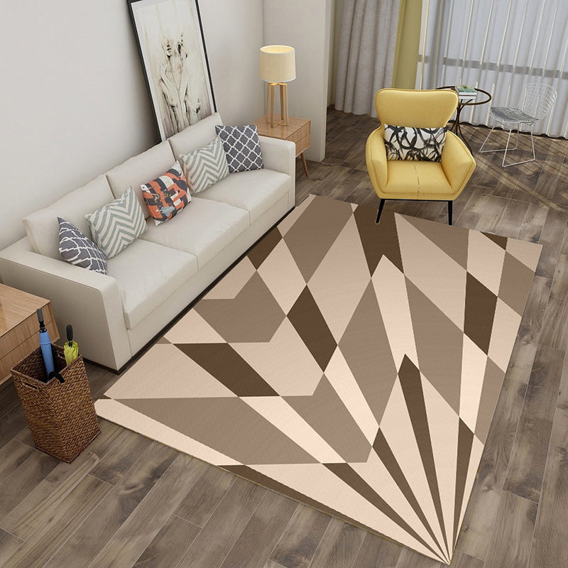 Mesmerizing Multicolor Novelty Rug Synthetics Twisting Checker 3D Illusion Rug Machine Washable Pet Friendly Anti-Slip Rug for Room - Brown - Clearhalo - 'Area Rug' - 'Rug' - 2183828