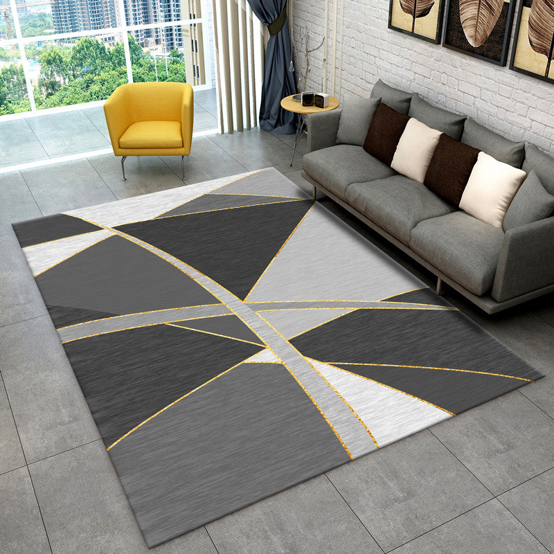 Pretty Nordic Style Rug Multicolor Geometric Color Block Rug Machine Washable Stain Resistant Anti-Slip Rug for Great Room Dark Gray Clearhalo 'Area Rug' 'Modern' 'Rugs' Rug' 2184797