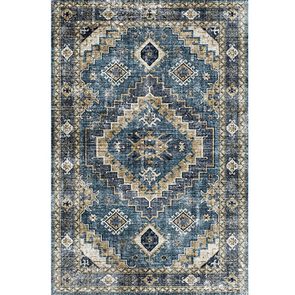 Moroccan Style Print Rug Multicolor Polyester Carpet Anti-Slip Pet Friendly Machine Washable Rug for Family Room Clearhalo 'Area Rug' 'Moroccan' 'Rugs' Rug' 2185523