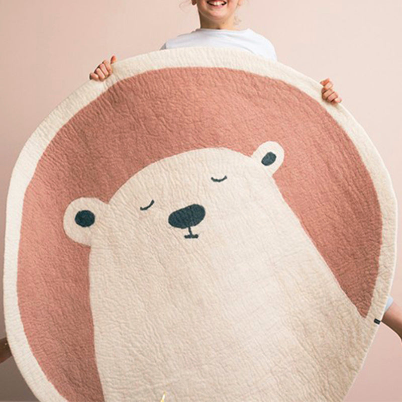 Multi-Colored Childrens Room Rug Relaxing Animal Print Area Carpet Cotton Blend Anti-Slip Backing Indoor Rug - Clearhalo - 'Area Rug' - 'Rug' - 2207916