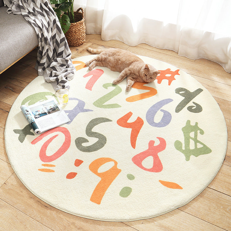 Multi Colored Nursery Rug Novelty Cartoon Animal Pattern Carpet Polyster Non-Slip Backing Machine Washable Rug - Clearhalo - 'Area Rug' - 'Rug' - 2207951