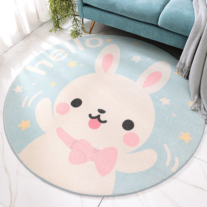 Lovely Cartoon Printed Rug Multi-Colored Lamb Wool Carpet Washable Anti-Slip Area Rug for Childrens Bedroom - Clearhalo - 'Area Rug' - 'Rug' - 2207963