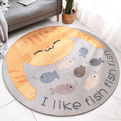 Lovely Cartoon Printed Rug Multi-Colored Lamb Wool Carpet Washable Anti-Slip Area Rug for Childrens Bedroom - Clearhalo - 'Area Rug' - 'Rug' - 2207968