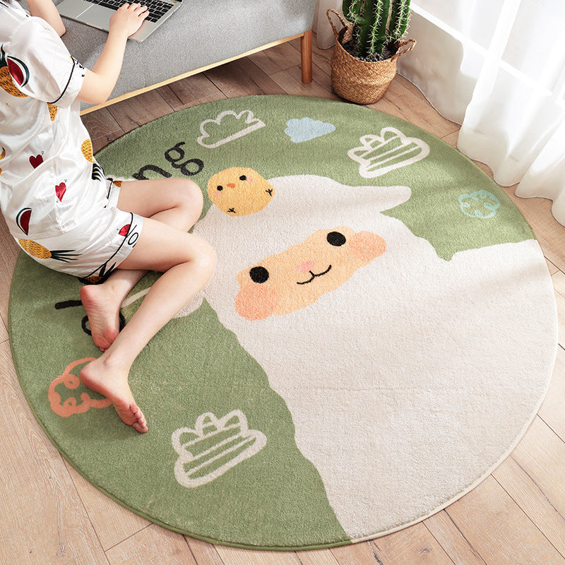 Lovely Cartoon Printed Rug Multi-Colored Lamb Wool Carpet Washable Anti-Slip Area Rug for Childrens Bedroom - Clearhalo - 'Area Rug' - 'Rug' - 2207970