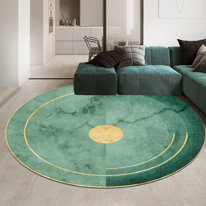 Casual Minimalist Rug Multi-Color Geometric Pattern Carpet Non-Slip Backing Area Rug for Bedroom - Green-Yellow - Clearhalo - 'Area Rug' - 'Rug' - 2209029