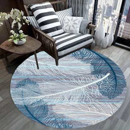 Creative Abstract Printed Rug Multi Colored Synthetics Carpet Non-Slip Backing Stain-Resistant Rug for Bedroom