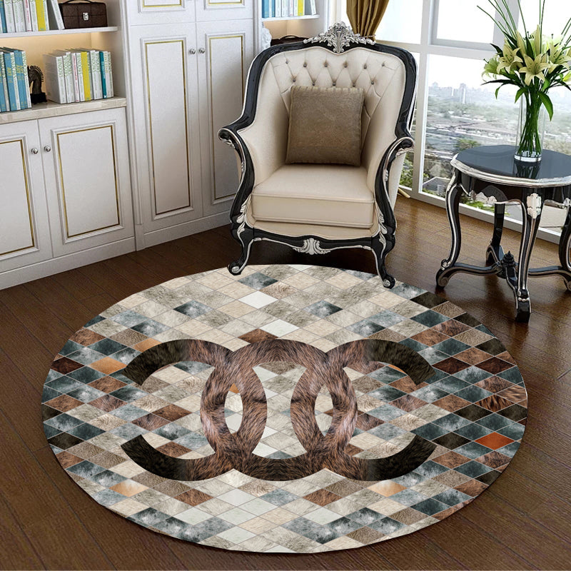 Creative Abstract Printed Rug Multi Colored Synthetics Carpet Non-Slip Backing Stain-Resistant Rug for Bedroom - view 2
