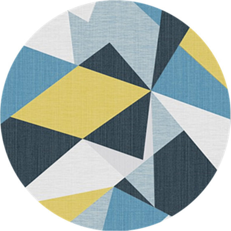 Creative Abstract Printed Rug Multi Colored Synthetics Carpet Non-Slip Backing Stain-Resistant Rug for Bedroom - view 4
