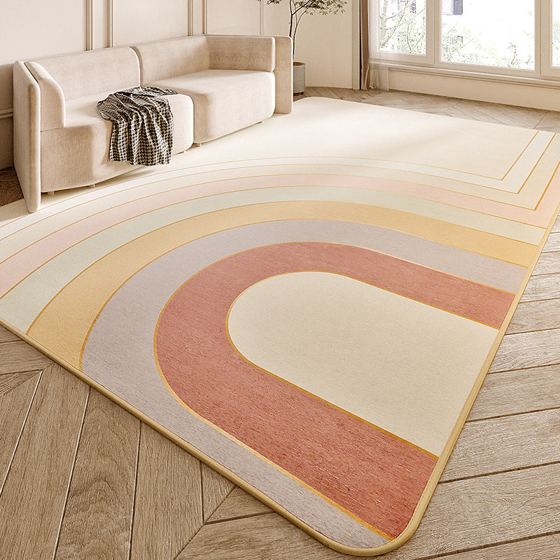 Multi Color Abstract Print Rug Polyster Simplicity Carpet Stain-Resistant Anti-Slip Rug for Living Room - Yellow - Clearhalo - 'Area Rug' - 'Rug' - 2209076